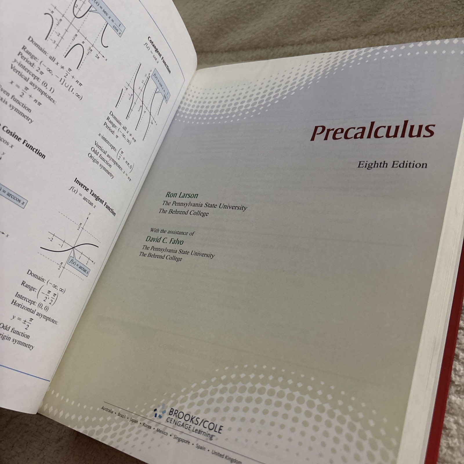 Precalculus Ser.: Precalculus by Ron Larson (2010, Hardcover)