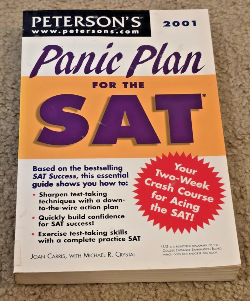 Panic Plan for the SAT by Joan Carris (2000, Trade Paperback)