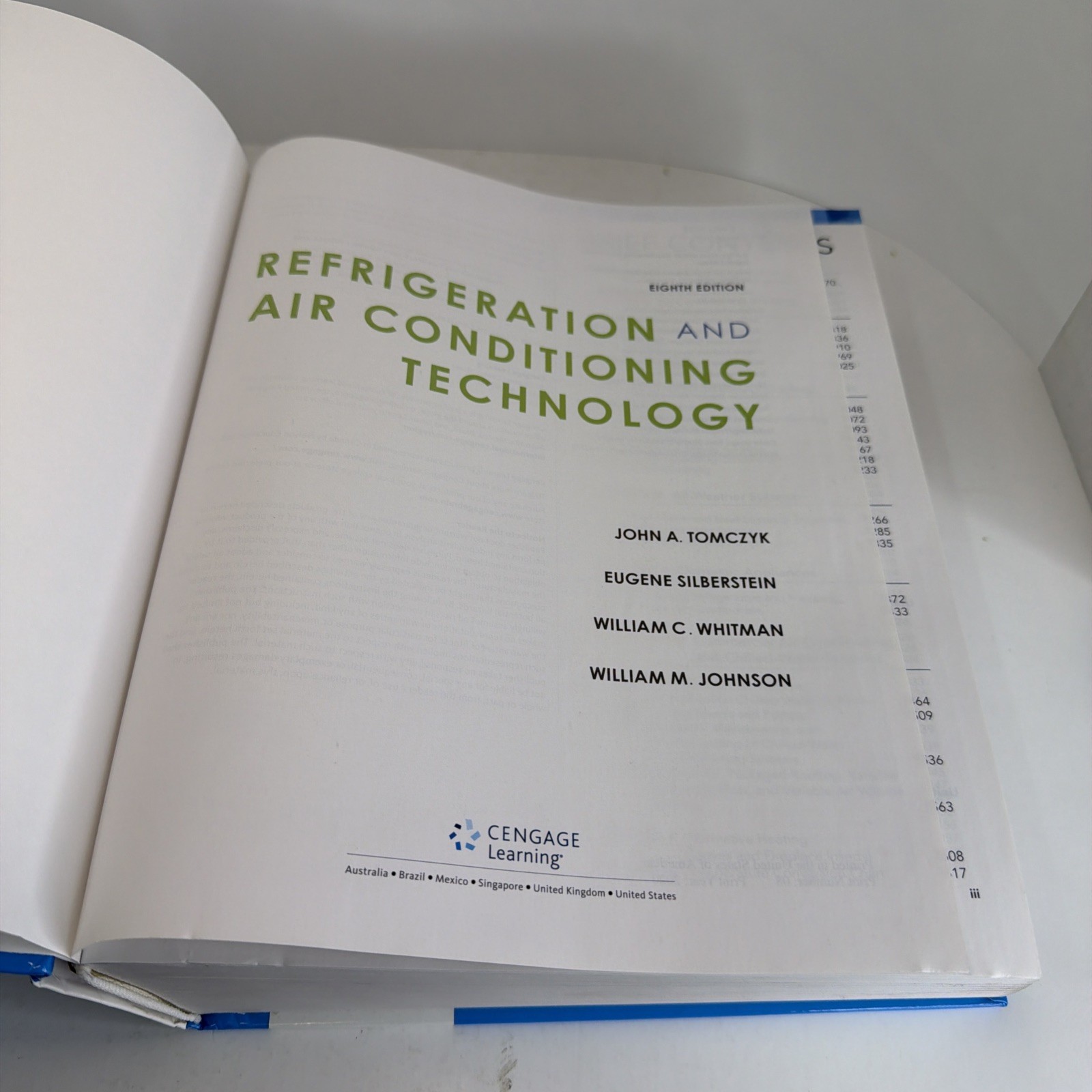 Refrigeration and Air – Hardcover, by Tomczyk John; Silberstein – Good