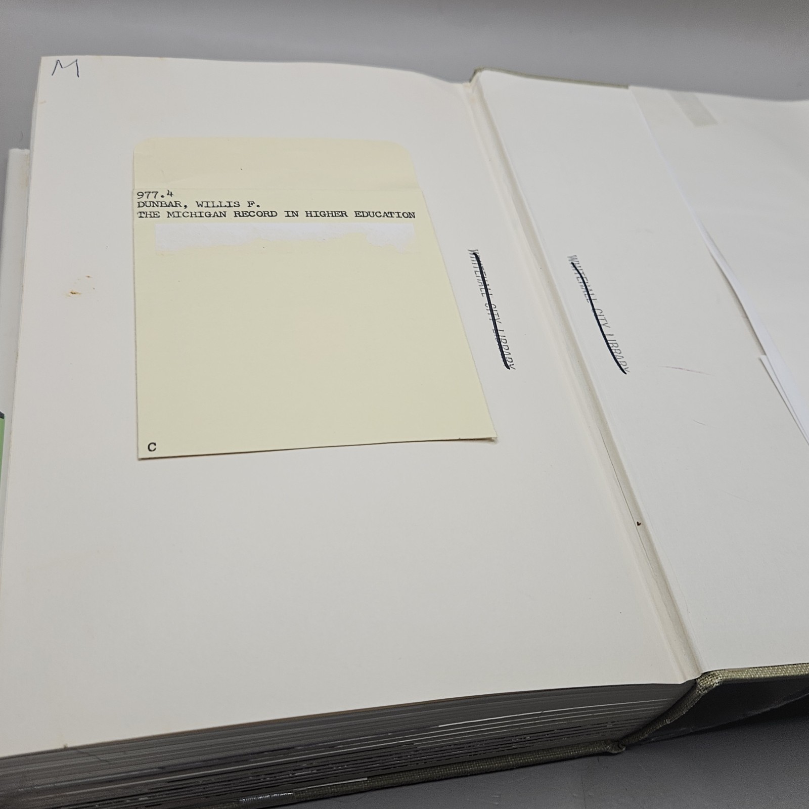The Michigan Record In Higher Education By Willis Dunbar 1963 HC DJ Ex Library