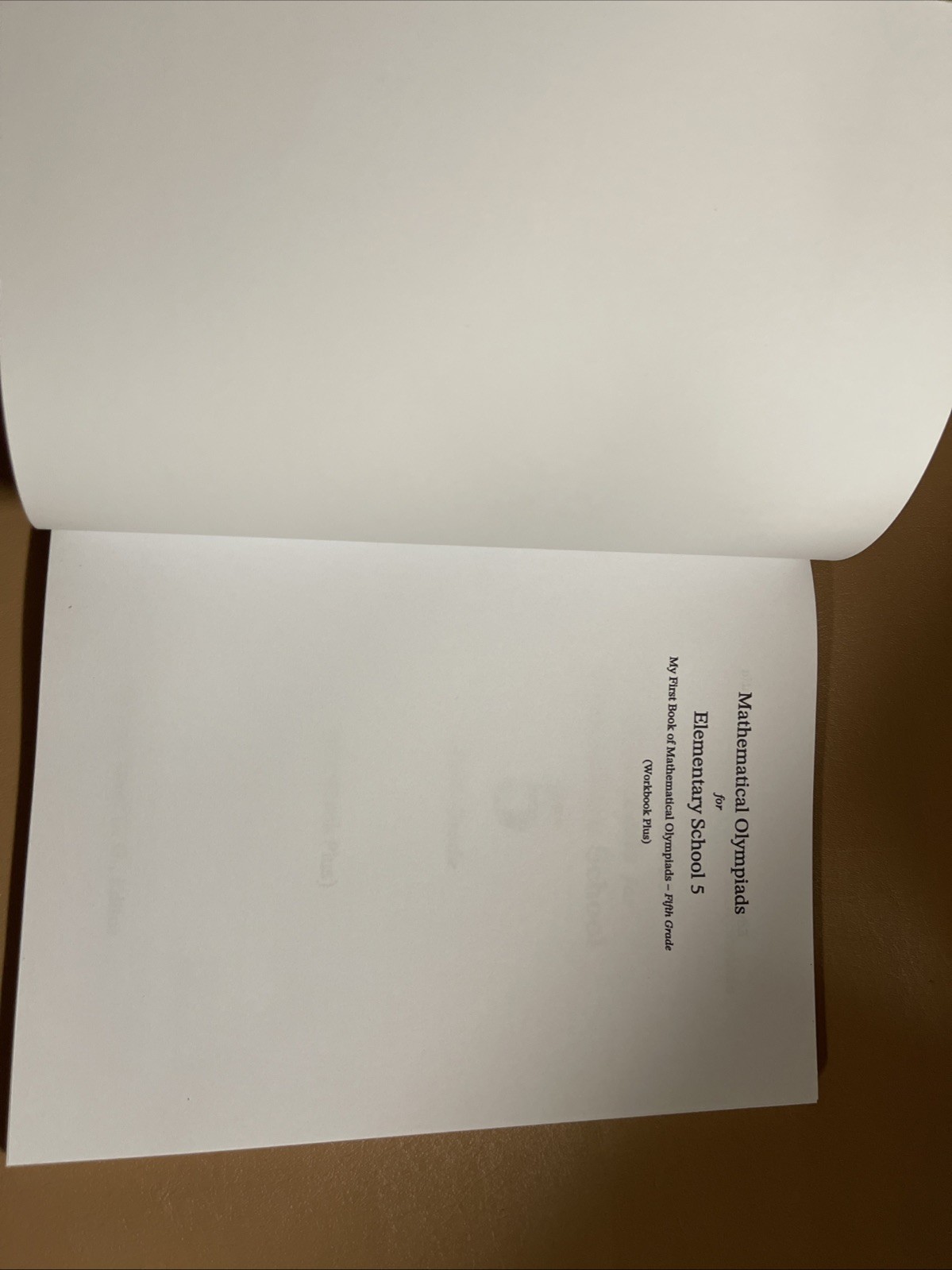 Mathematical Olympiads for Elementary School 5 Fifth Grade by Michael Angel