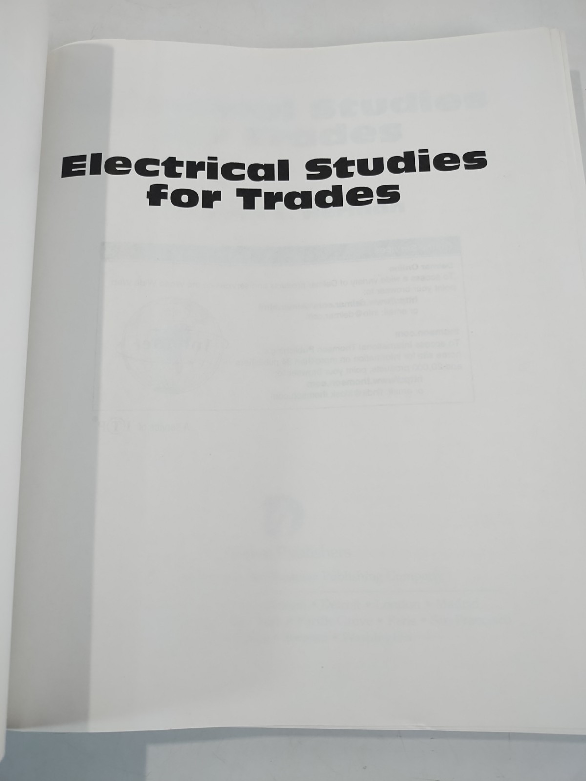 Electrical Studies for Trades by Stephen L. Herman 1997 Textbook Delmar