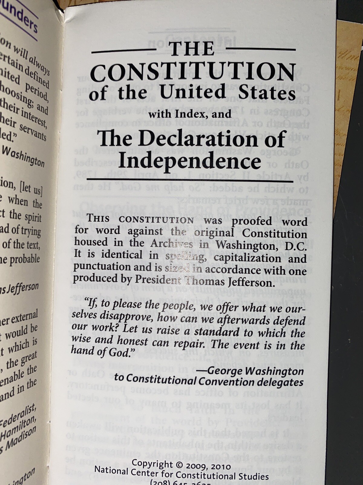 Used 25 UNITED STATES POCKET CONSTITUTION & DECLARATION OF INDEPENDENCE