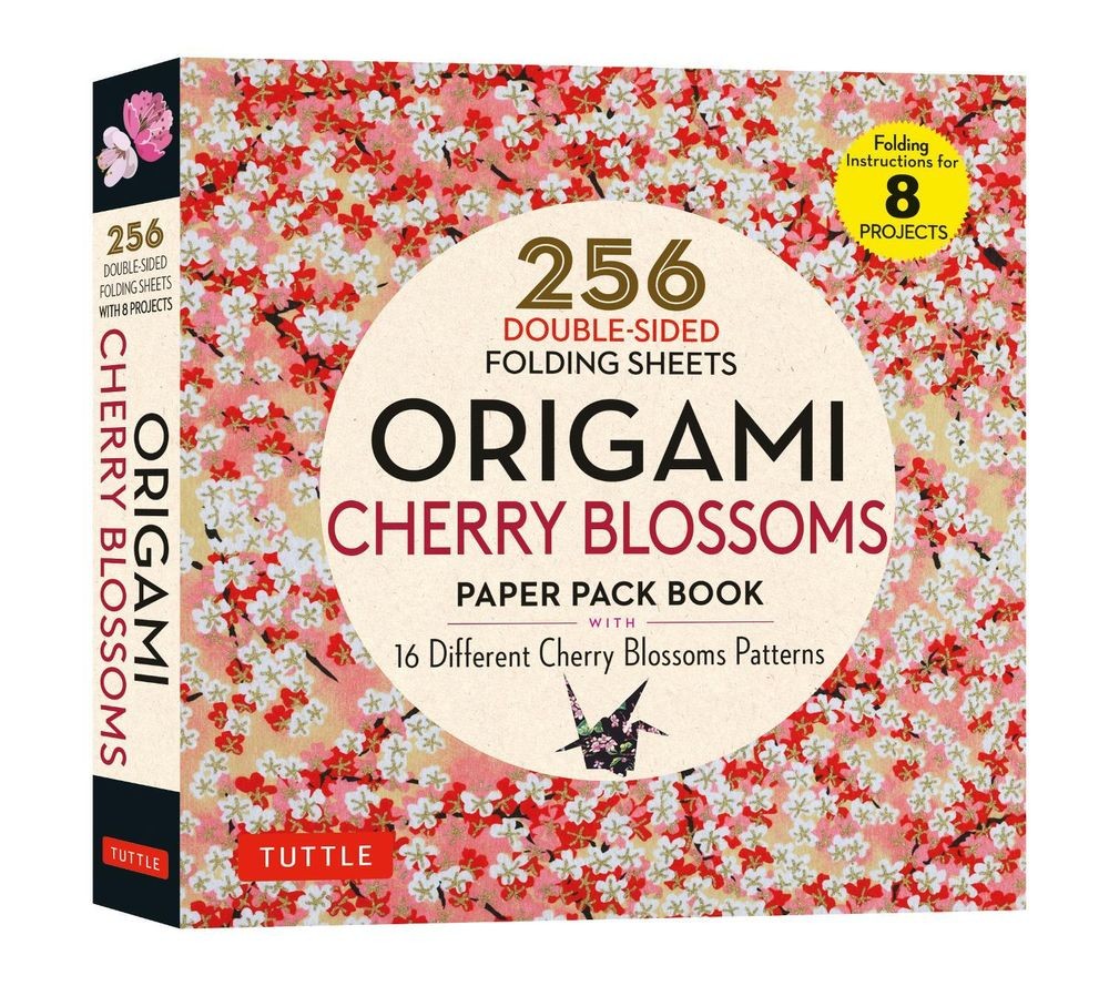 Origami Cherry Blossoms Paper Pack Book: 256 Double-Sided Folding Sheets with 16