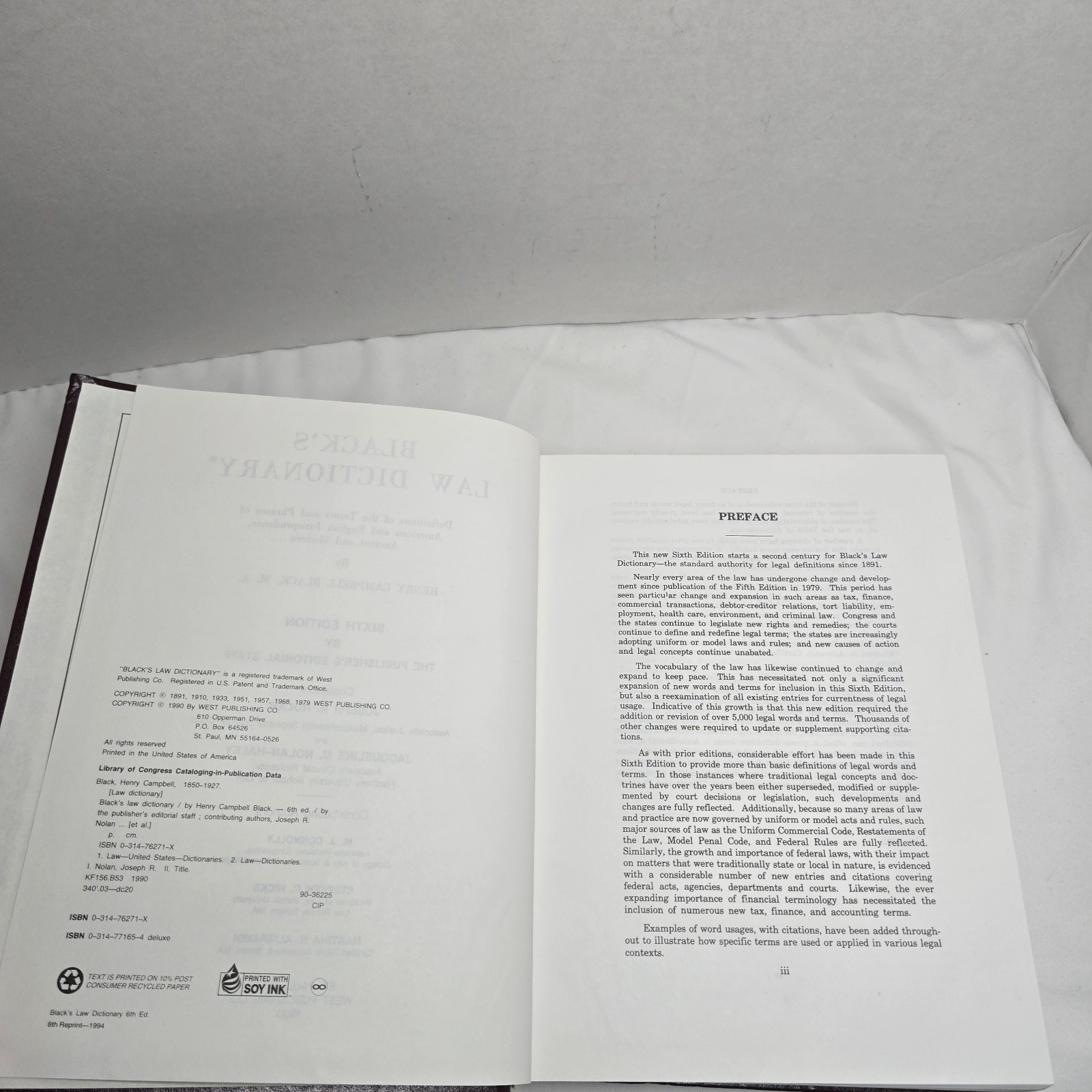 Black’s Law Dictionary with Pronunciations 6th Edition Centennial Edition 1994