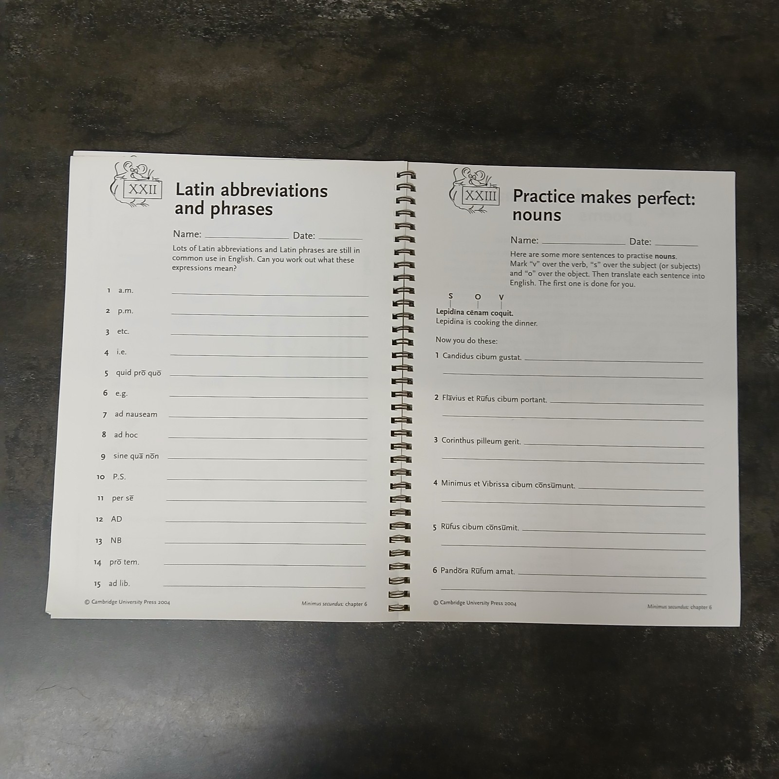Minimus Secundus Teacher’s Resource and Student Book: Moving on in Latin