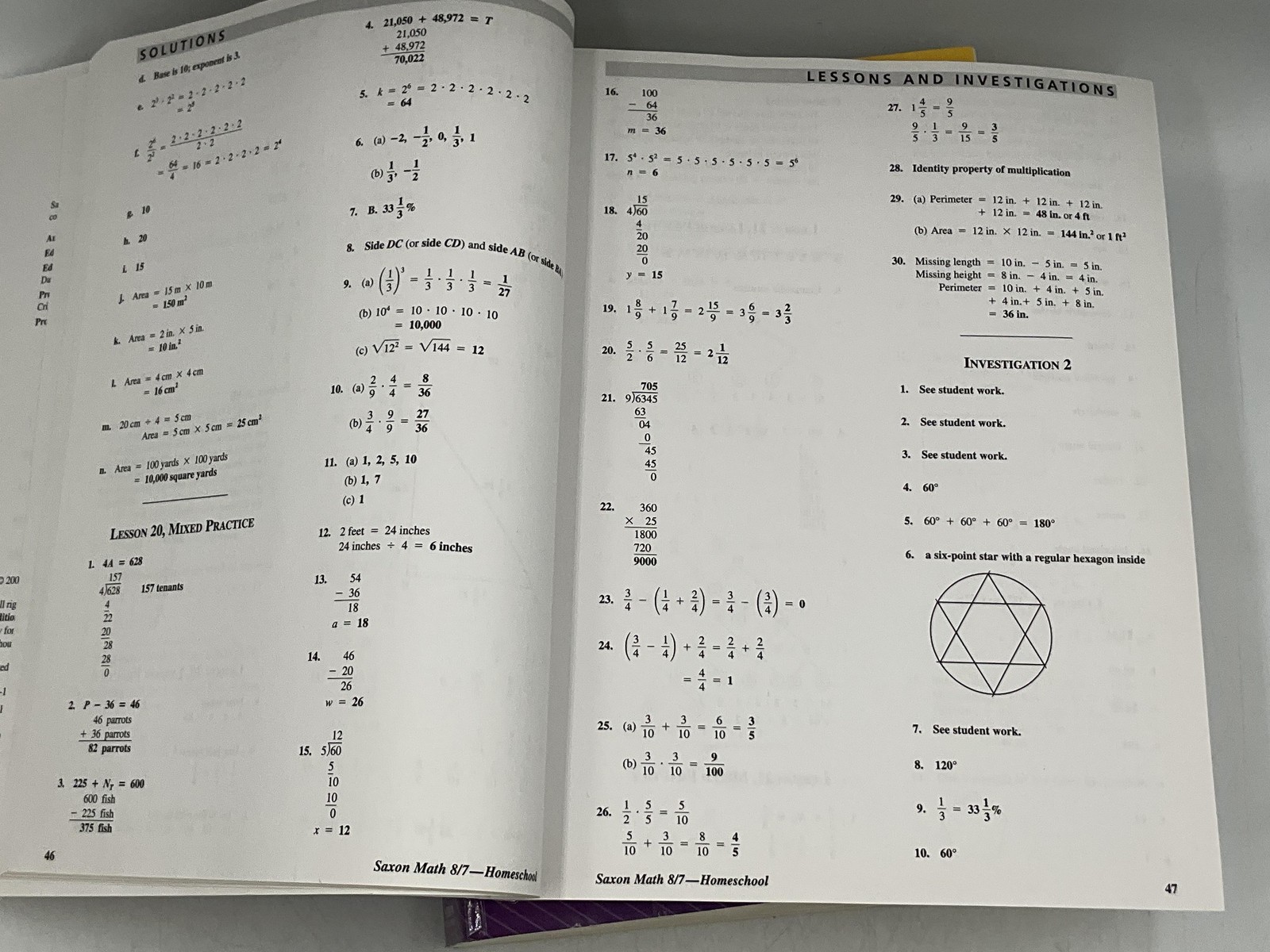 SAXONMath HOMESCHOOL 8/7 With Prealgebra Set, 2 Books Paperback Hake Saxon