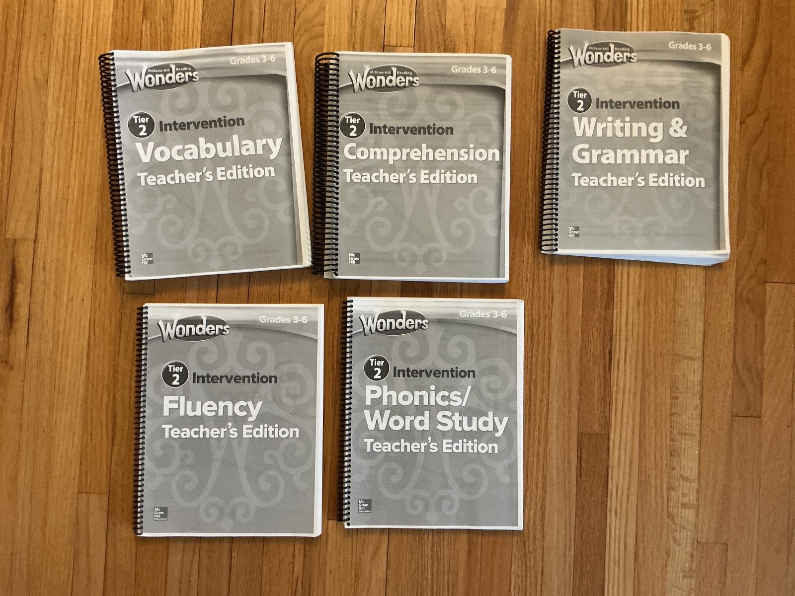 Lot Of 5 McGraw Hill Wonders Tier 2 Intervention Teacher’s Editions Grades 3-6