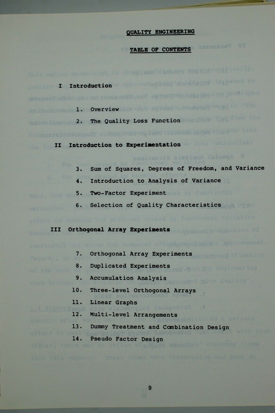 Quality Engineering: Product & Process Design Optimization (Wu, Yuin, 1985)