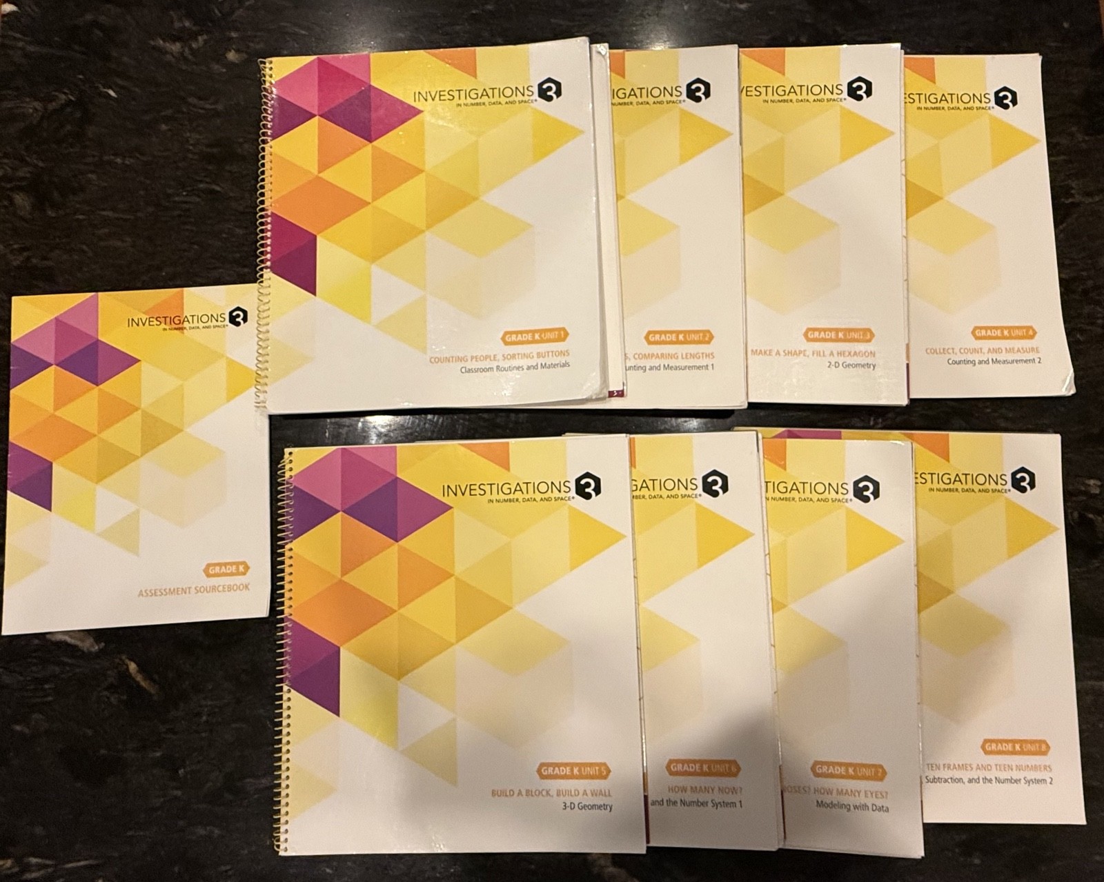 Investigations 3 Grade K Complete Set Units 1-8 + Assessment Sourcebook 2017