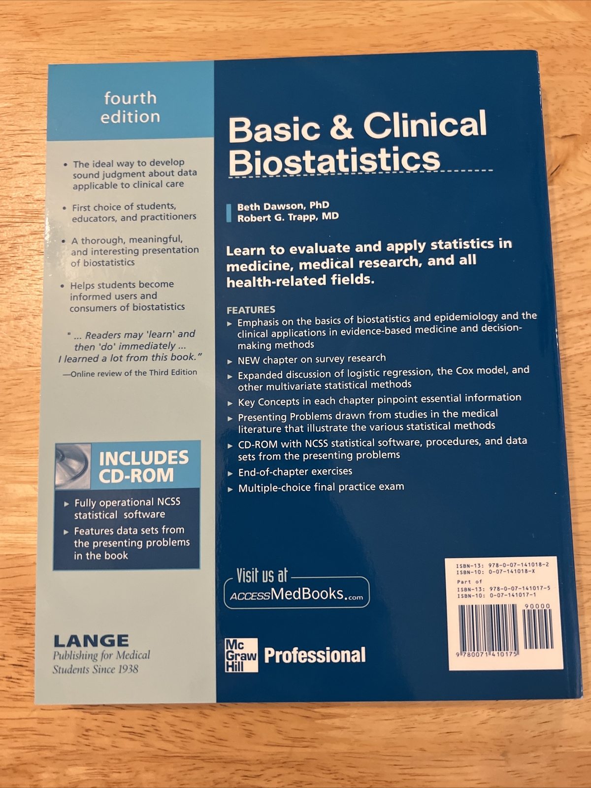 Basic and Clinical Biostatistics by Susan White Brand New
