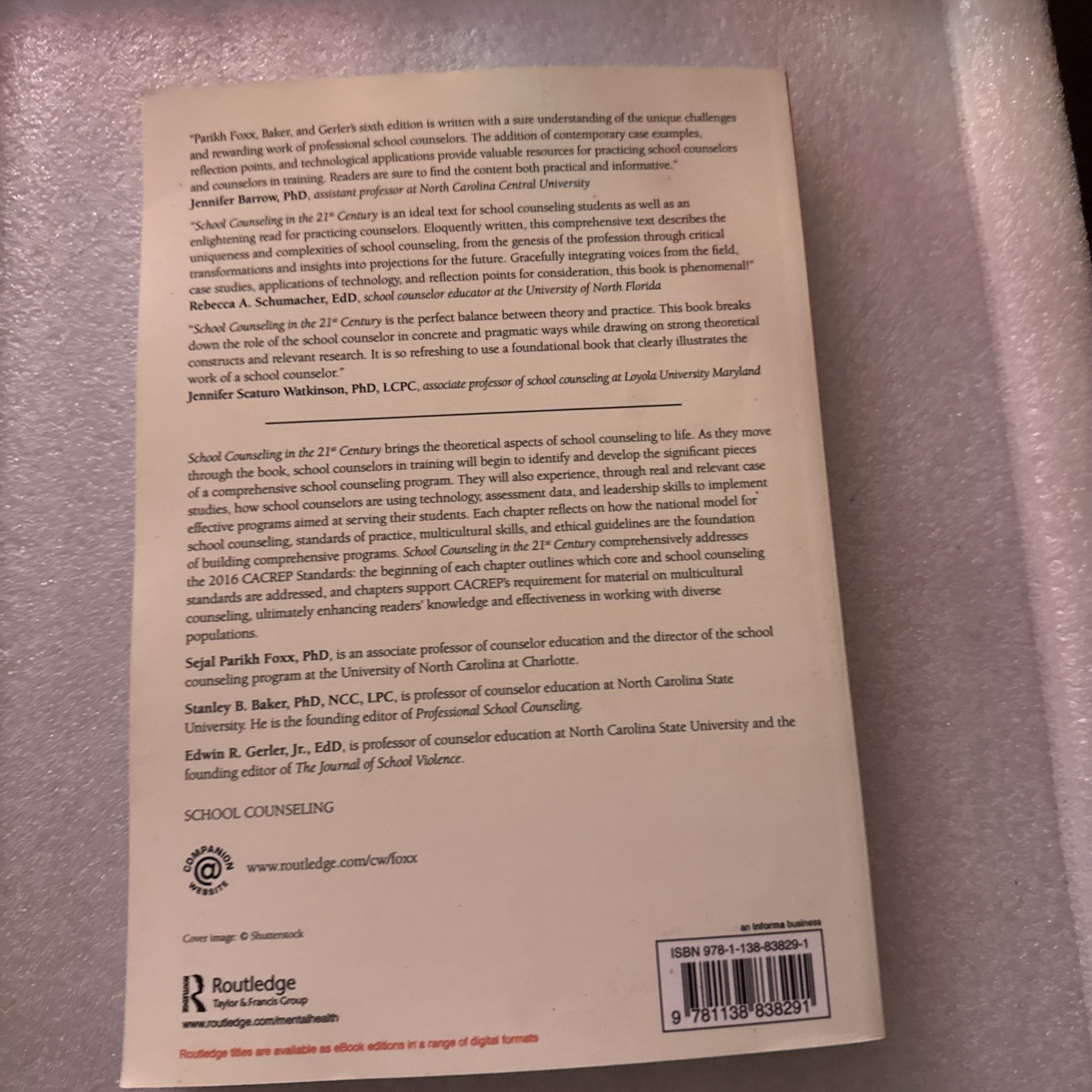 School Counseling in the 21st Century 6ed. Fox, Baker, Gerler,Jr.