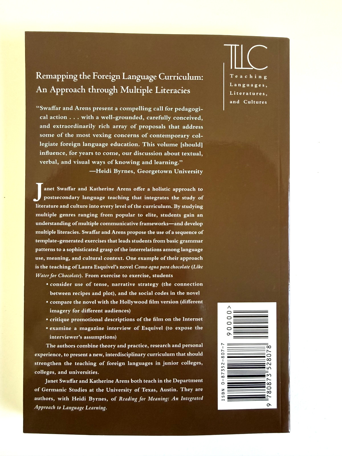 Remapping the Foreign Language Curriculum: An Approach through Multiple Lite…