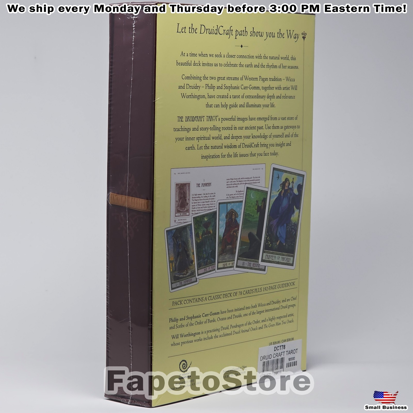 The Druid Craft Tarot Deck by Philip Carr-Gomm, Plus 192 pages Guide Book