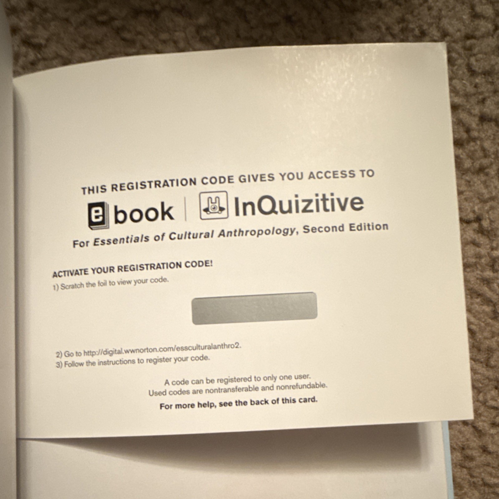Essentials of Cultural Anthropology 2nd Edition by Kenneth J. Guest Book