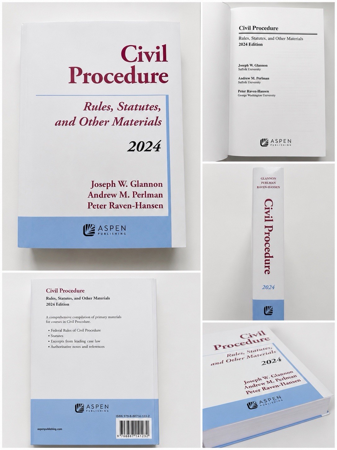 Civil Procedure Rules Statutes and Other Materials 2024 Glannon Perlman Aspen