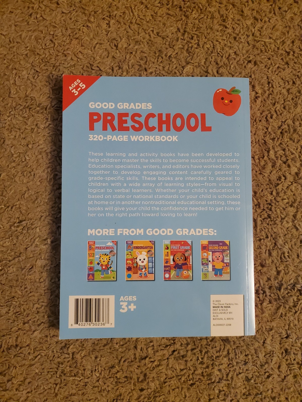 Good Grades Preschool 320 Page Workbook – Ages 3 to 5