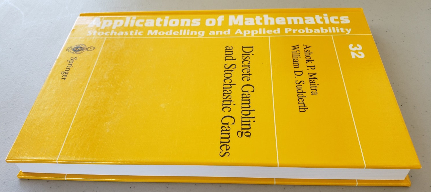 Maitra Sudderth Discrete Gambling Stochastic Games Springer 1996 HC NEW 1st Ed.