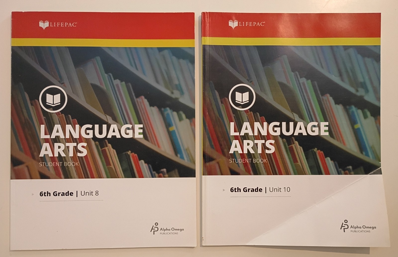 Lifepac Language Arts 6 Student Books Unit 4-8 + 10 AOP Homeschool Curriculum