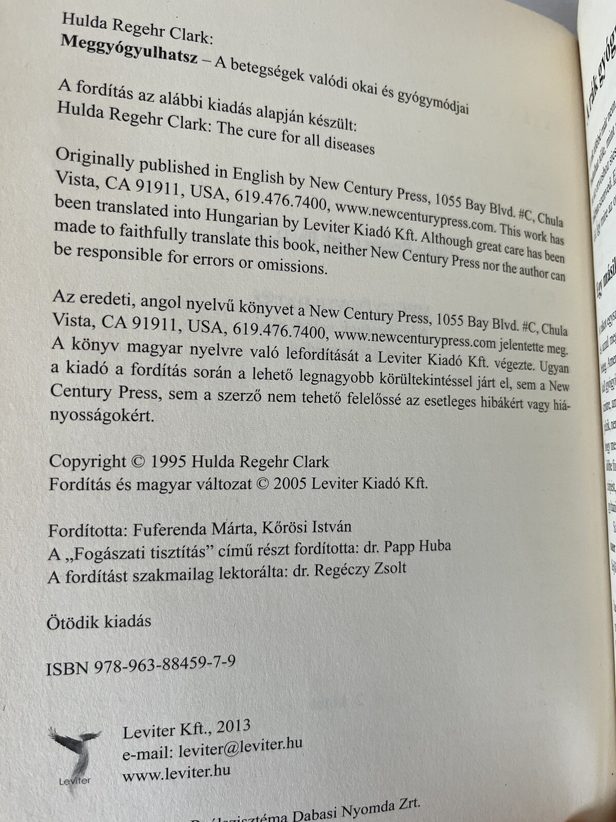 MEGGYOGYULHATSZ 2 By Hulda Regehr Clark VERY GOOD