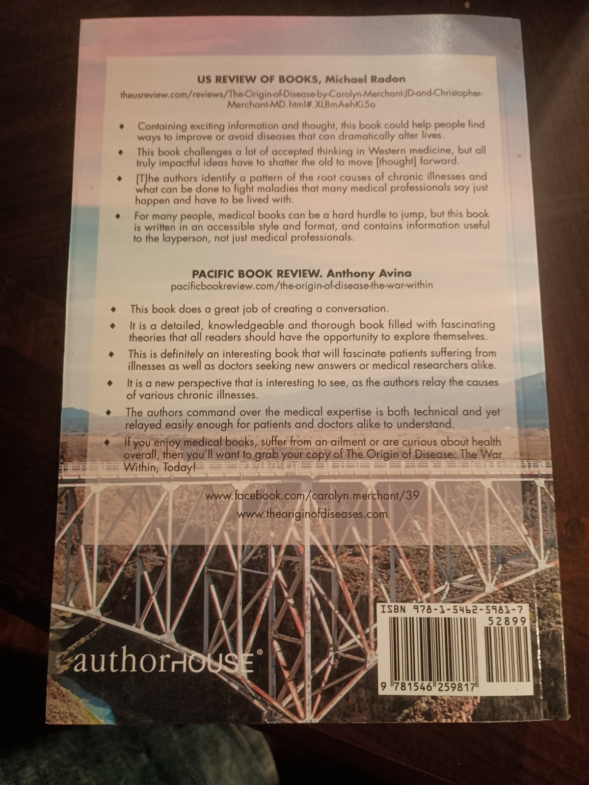 The Origin of Disease: The War Within by Carolyn Merchant JD, SB
