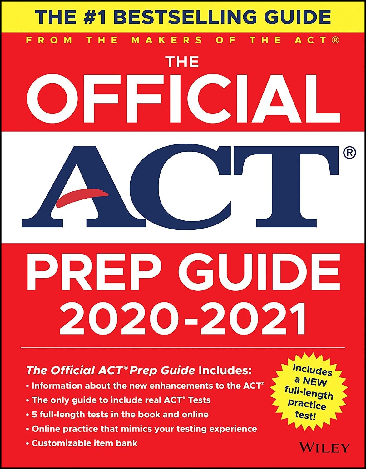 The Official Act Prep Guide 2020 – 2021, (Book + 5 Practice Tests + Bonus On…