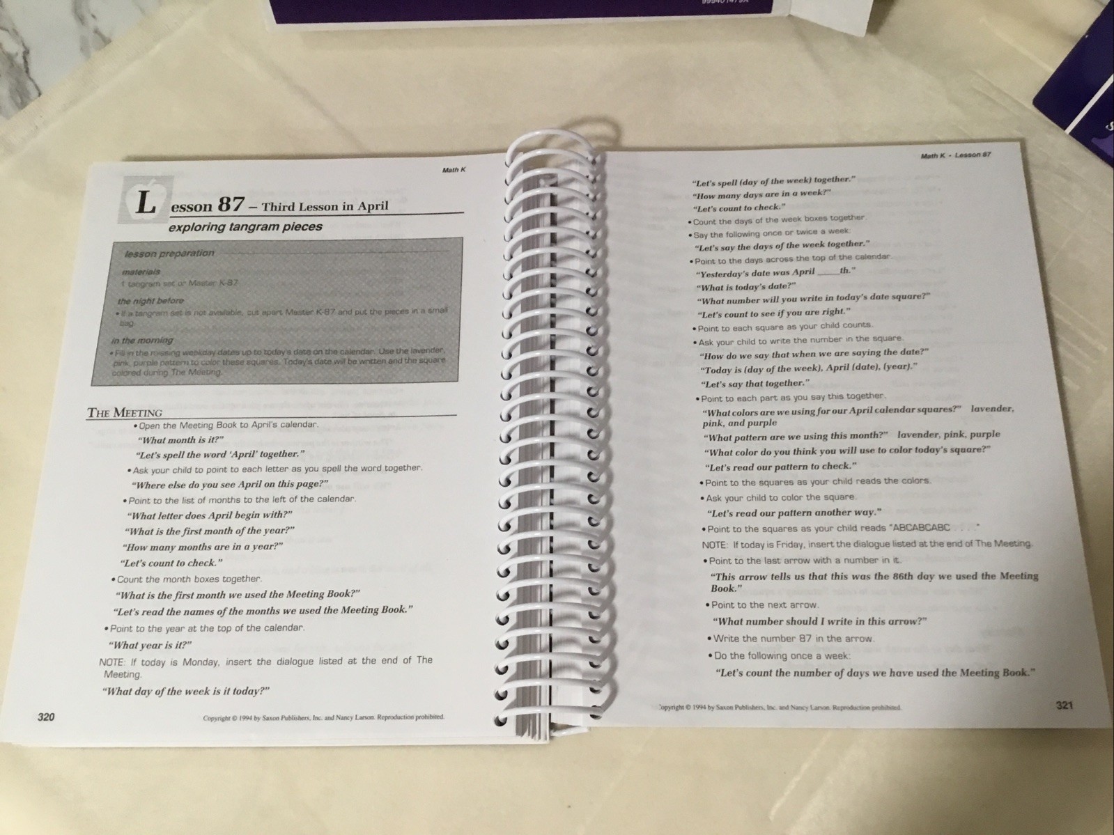 COMPLETE SET SAXON MATH KINDERGARTEN. HOMESCHOOLING CURRICULUM, USED EXCELLENT