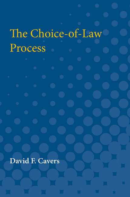 The Choice-Of-Law Process