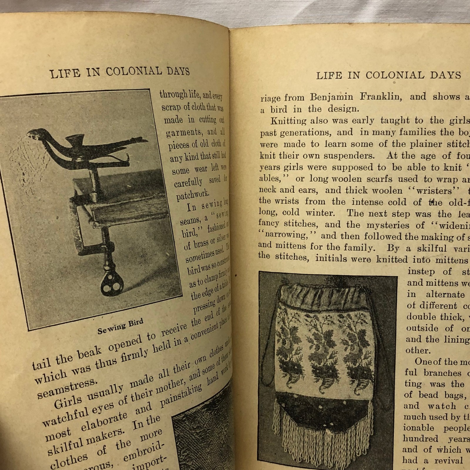 Life in Colonial Days Booklet by L Morton Tillinghast 32 Pages