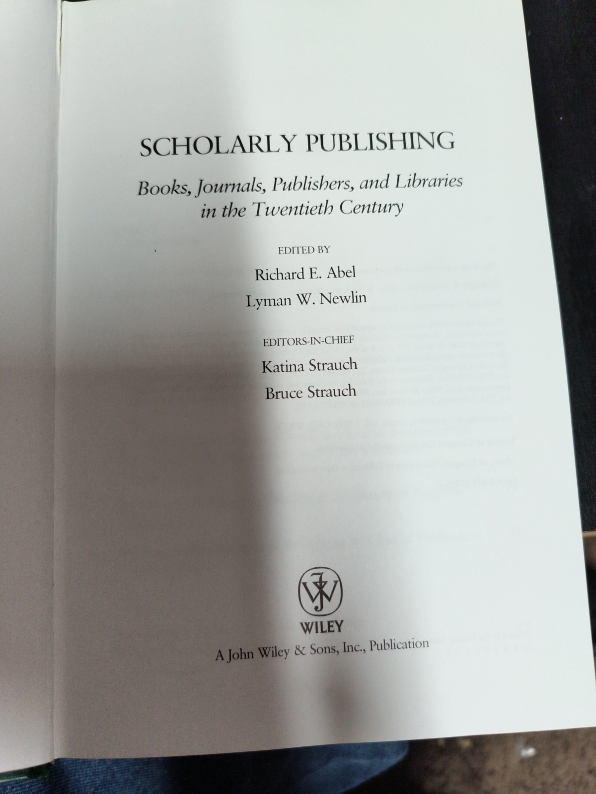 Scholarly Publishing