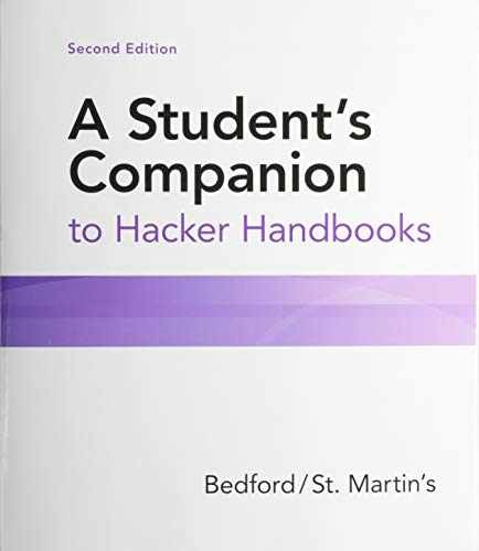 A Student’s Companion to – Paperback, by Bedford/St.Martin’s – Very Good c
