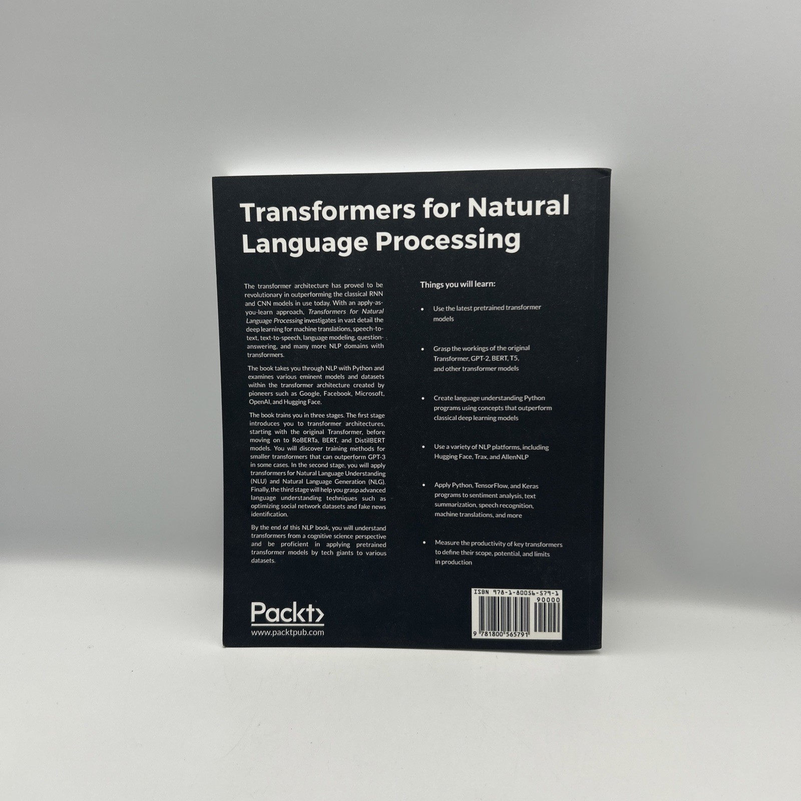 Transformers for Natural Language Processing by Denis Rothman