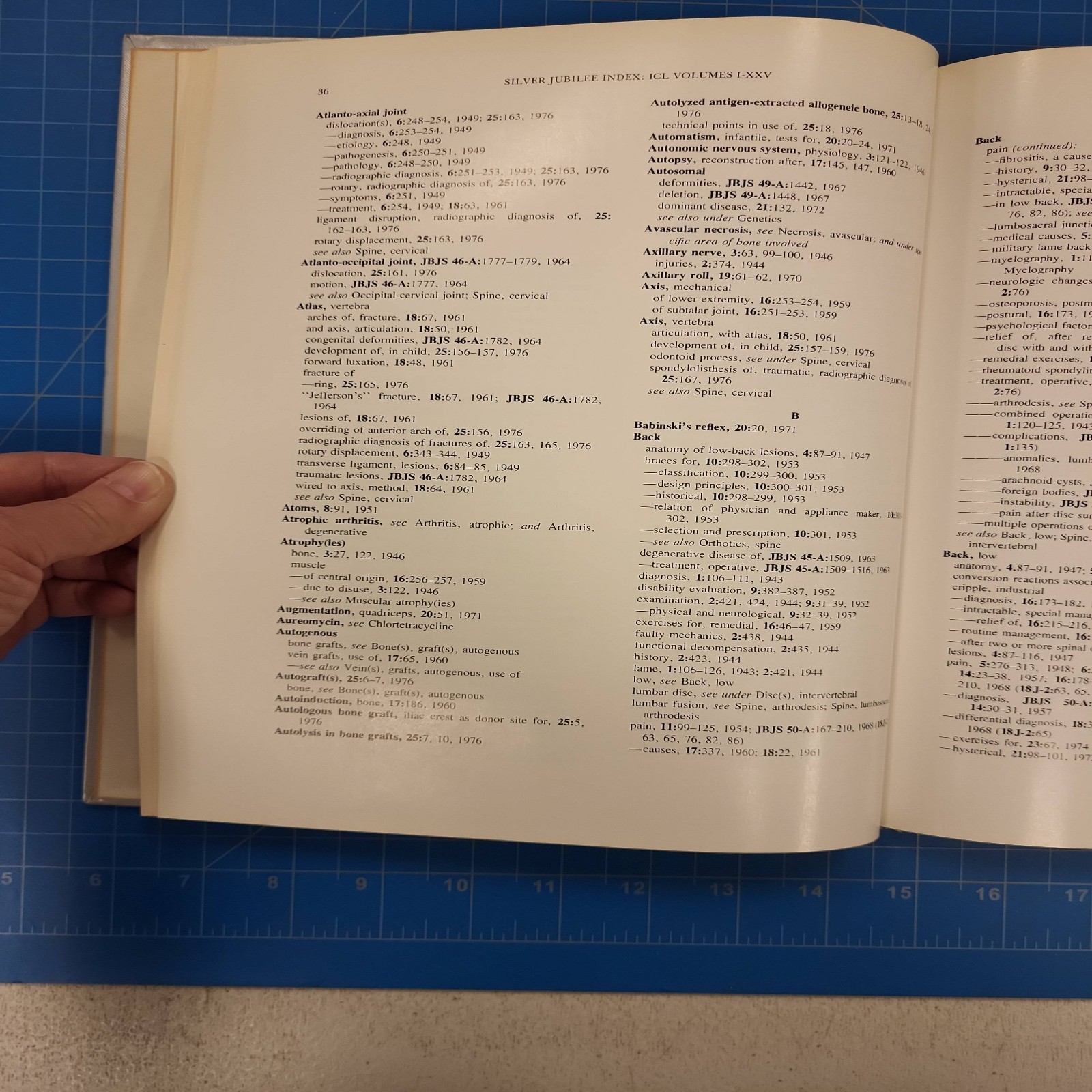 AAOS Instructional Course Lectures Silver Jubilee Index Volumes I-XXV Orthopaedi