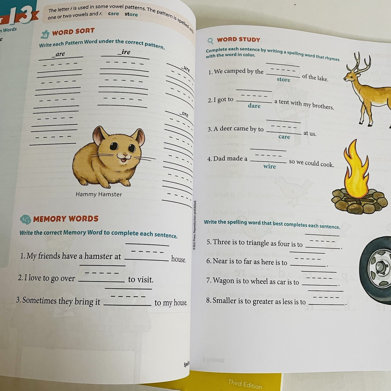 BJU Press Spelling 2 Teacher Edition & Student Worktext 4th Edition Grade 2