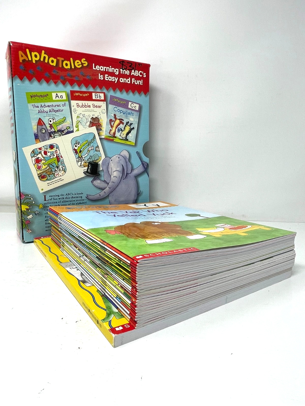 Scholastic AlphaTales Box Set Complete 26 Alphabet Animal Books + Teaching Guide