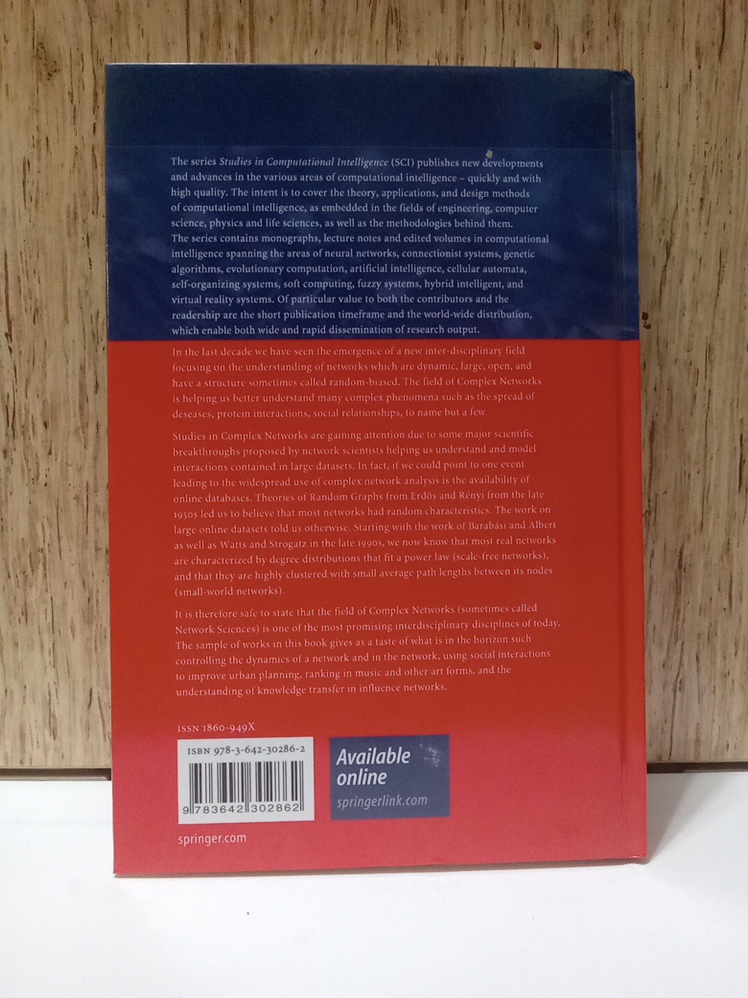 Complex Networks 424 by Ronaldo Menezes Hardcover Book Sringers Like New