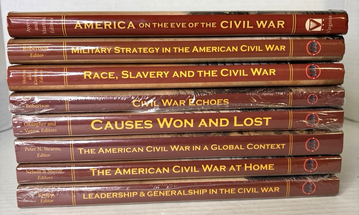 Rare SET OF 8 Books w/ CIVIL WAR ECHOES, VOICES FROM VIRGINIA 1860-1891 (New)