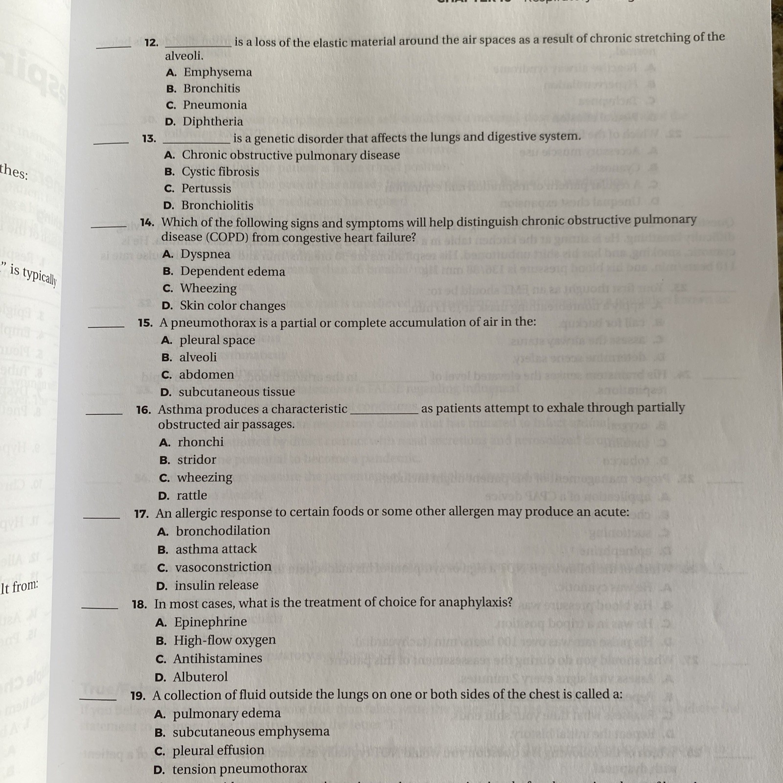 Emergency Care Transportation Sick Injured Student Workbook 12th Ed AAOS EMT