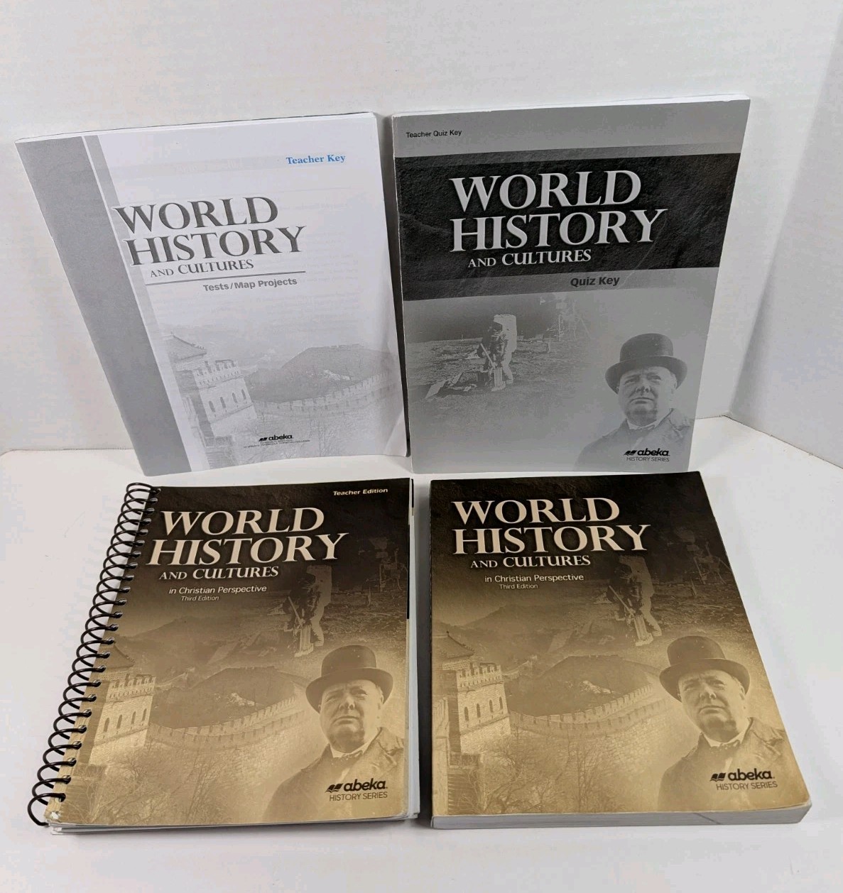 Lot 4 Abeka World History and Cultures 3rd Edition Text Teacher Keys/Answer Keys