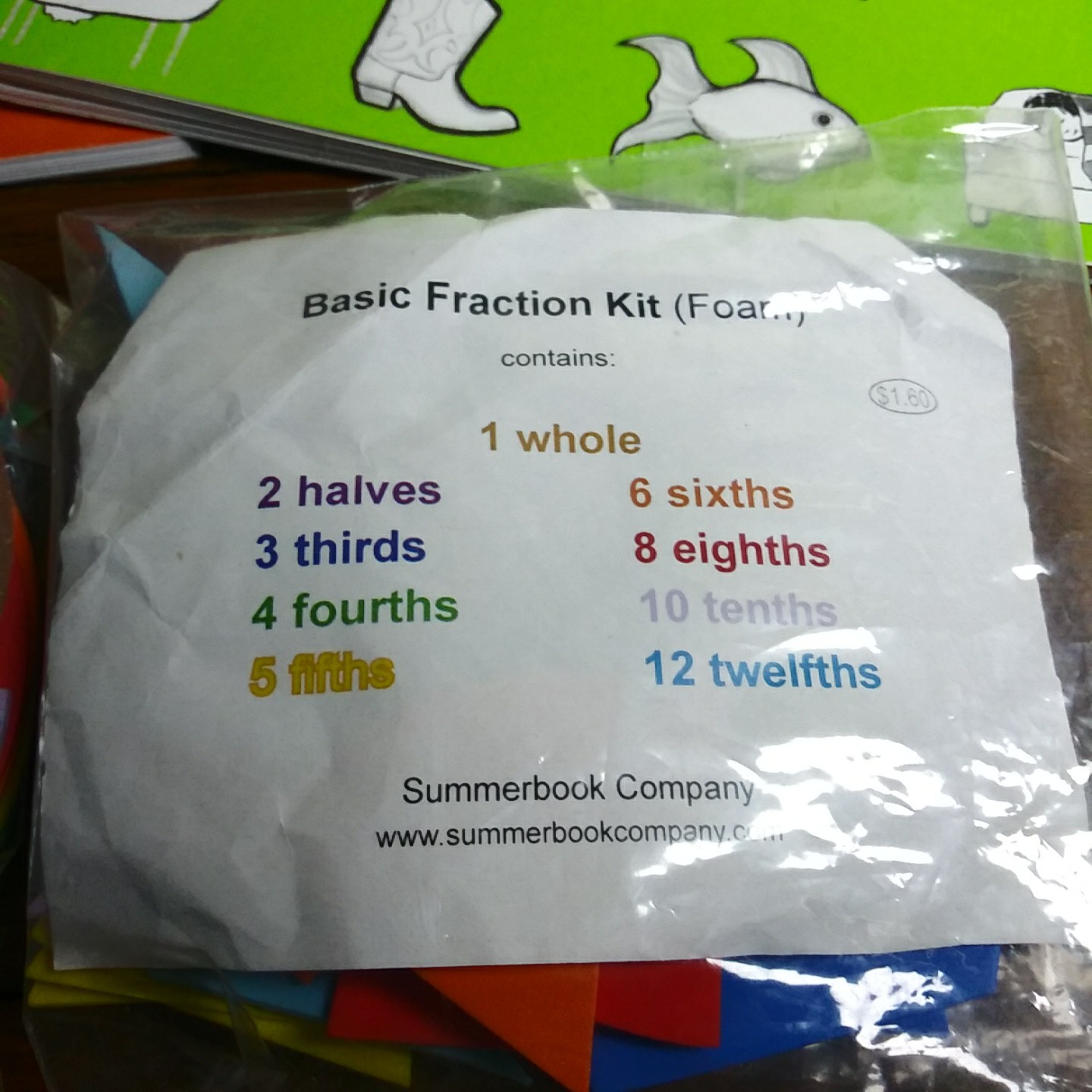 Handwriting Without Tears 4 Books Teacher Student Workbooks Math Foam Fractions