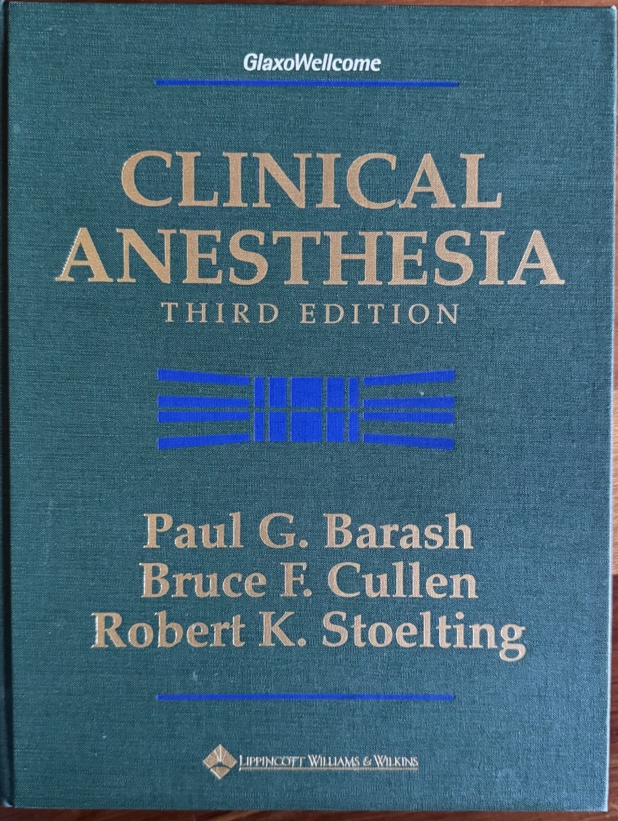 Clinical Anesthesia 3rd Ed HC Textbook by Barash Cullen Stoelting