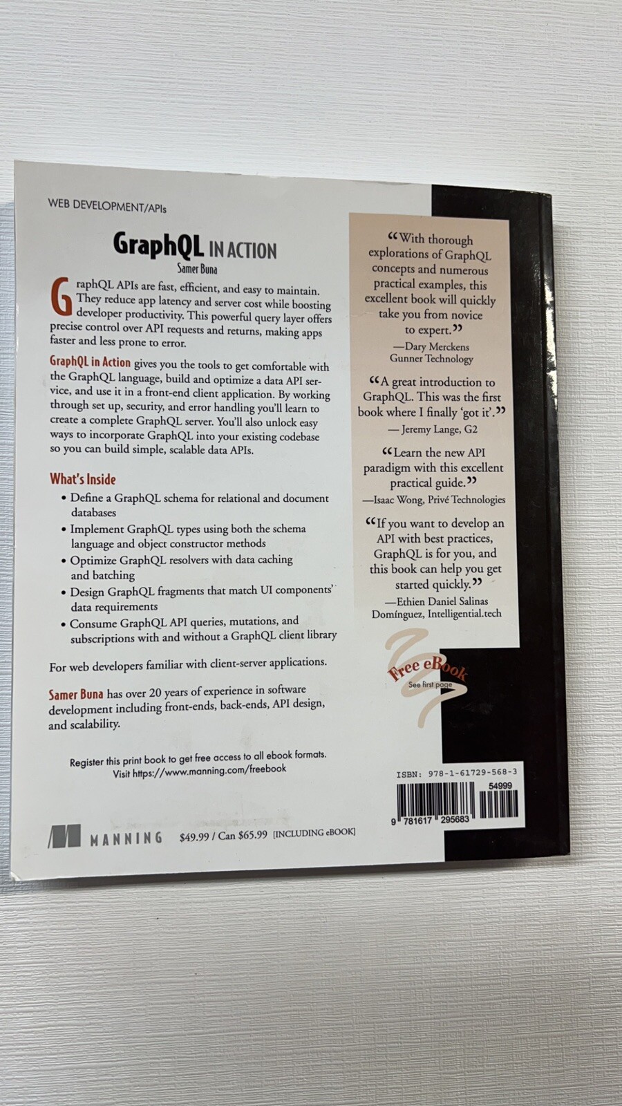 GraphQL in Action by Samer Buna (2021, Trade Paperback)