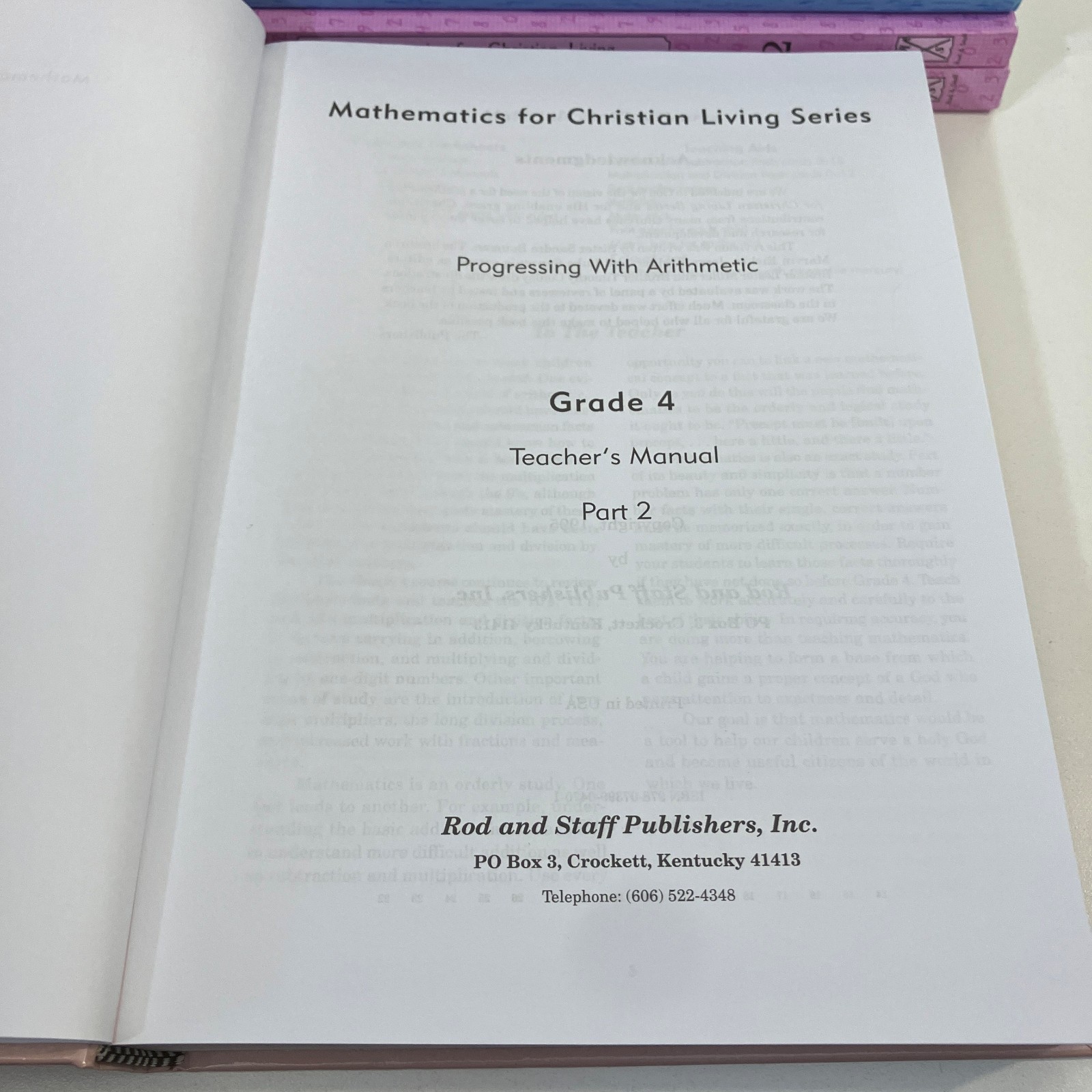5 Homeschooling for Christian Living Series Math & English Lot Rod and Staff