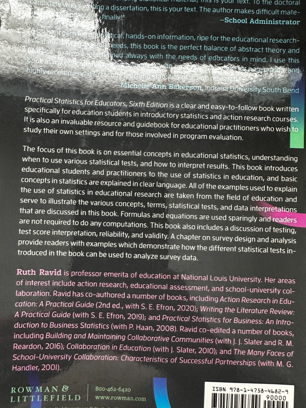 Practical Statistics for Educators by Ruth Ravid (2020, Trade Paperback)
