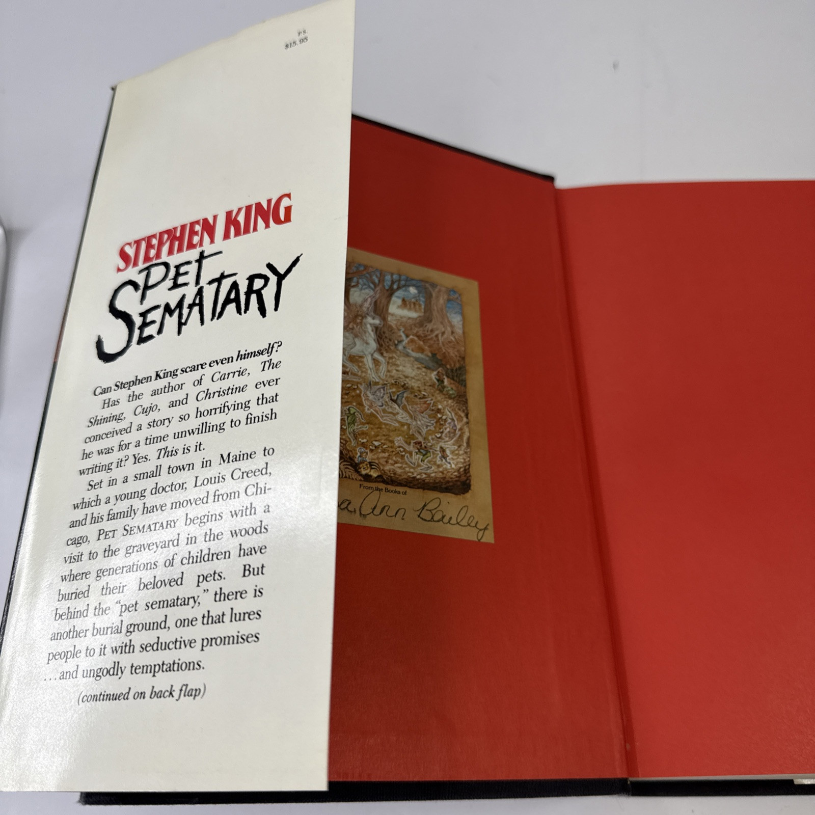 Pet Sematary by Stephen King Doubleday 1983 (Y43 Gutter Code)