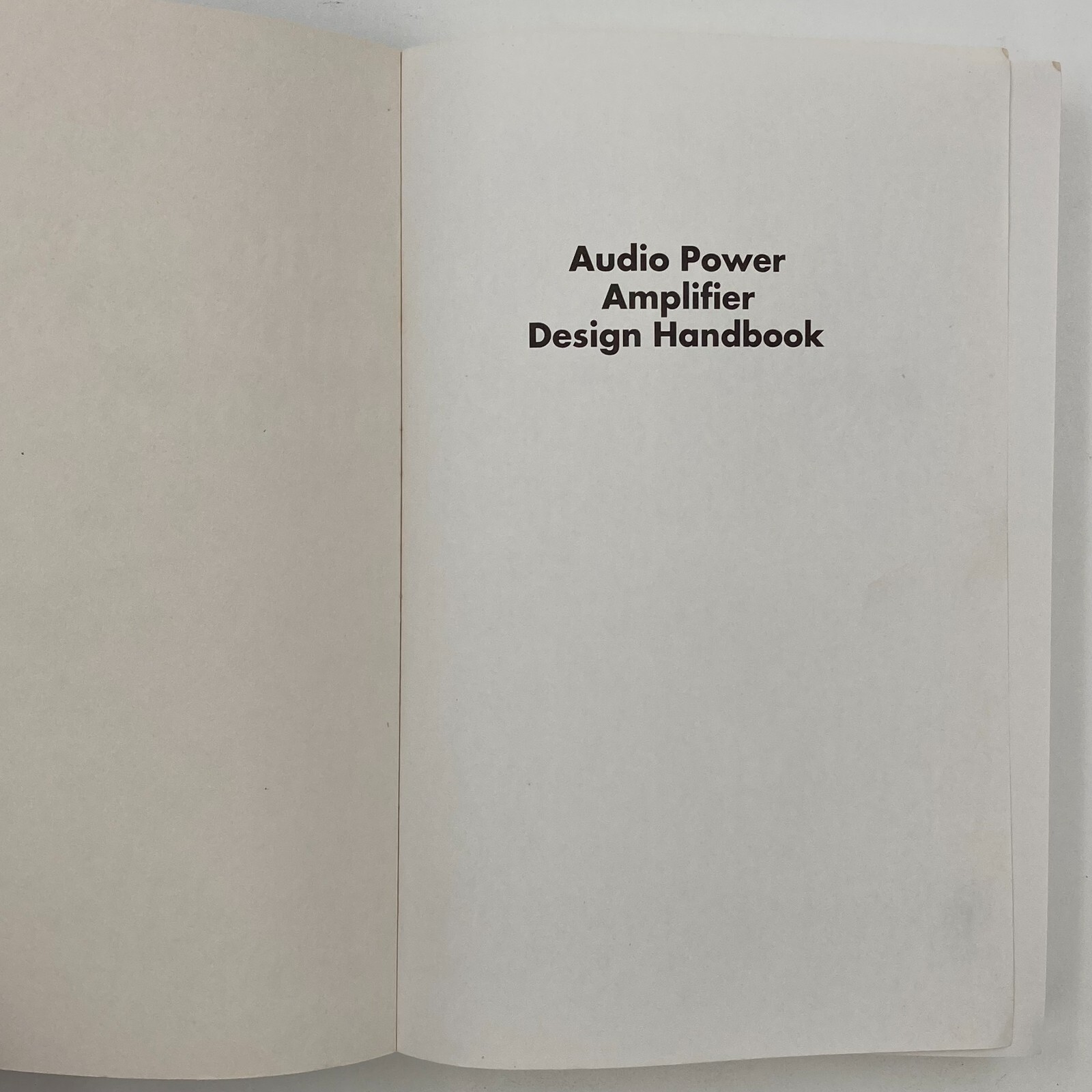 Audio Power Amplifier Design Handbook Fourth Edition by Douglas Self 2006 GC