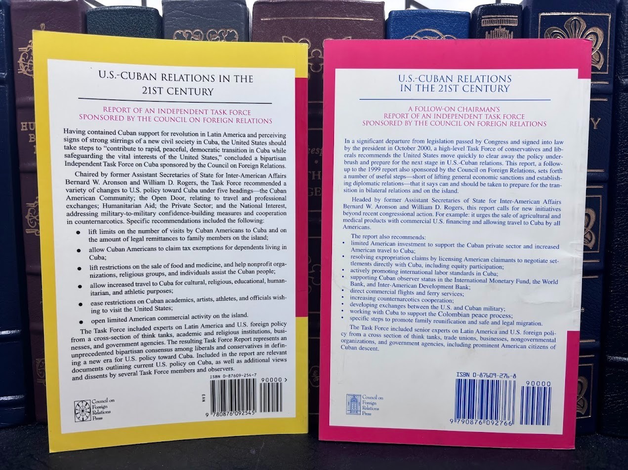 US Cuban Relations 21st Century CFR Task Force Two Report Set Aronson Rogers LN+