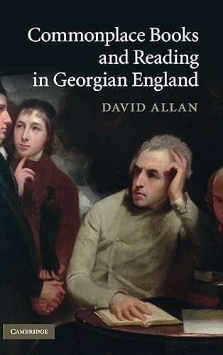 Commonplace Books and Reading in Georgian England VG COND