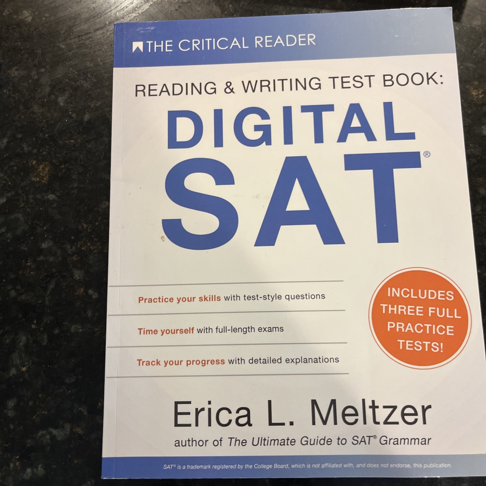Reading & Writing Test Book: Digital SAT Meltzer, Erica Include Practice Tests