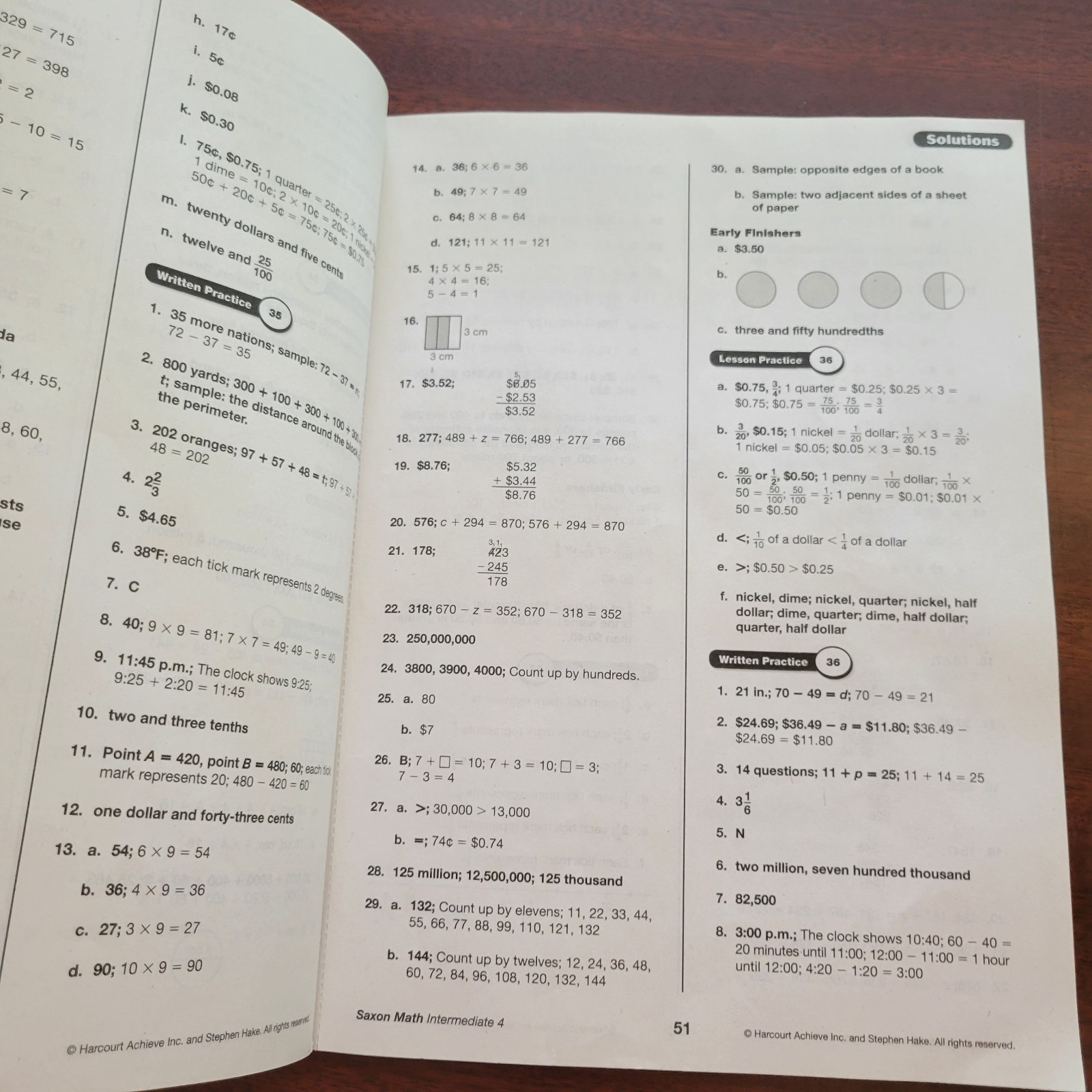 Saxon Intermediate 4th Grade, Student Edition, Tests, Wkbk, Solution, 4 Books